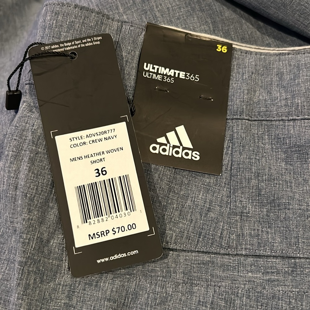 Adidas Ultimate 365 Size 36 Heather Woven Short‎ NWT - Picture 5 of 5
